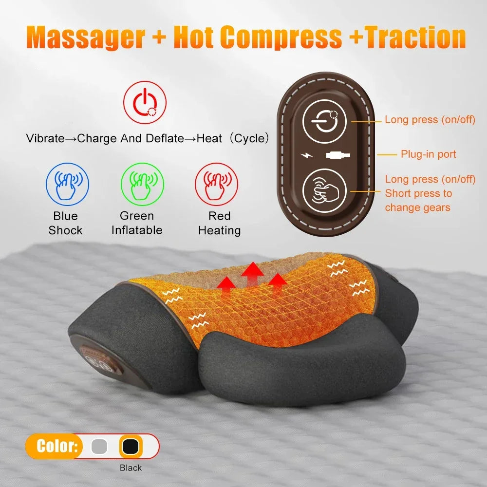 Orthopedic Heated Neck Massager Pillow