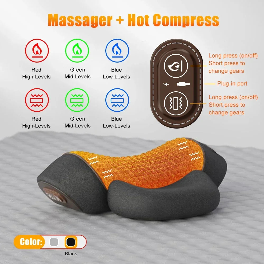 Orthopedic Heated Neck Massager Pillow