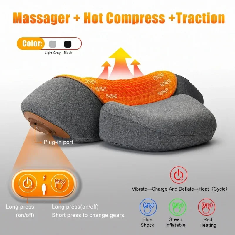 Orthopedic Heated Neck Massager Pillow