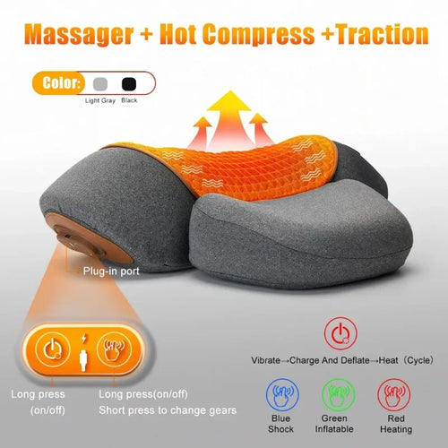 Orthopedic Heated Neck Massager Pillow
